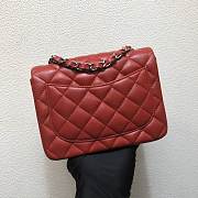 Forubags Chanel Mini Flap Red Bag Lambskin Leather With Silver Hardware 17CM - 6