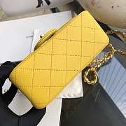 CHANEL FLAP BAG LAMBSKIN GOLD HARDWARE IN BLACK 17CM - 2