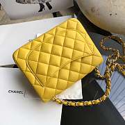 CHANEL FLAP BAG LAMBSKIN GOLD HARDWARE IN BLACK 17CM - 4