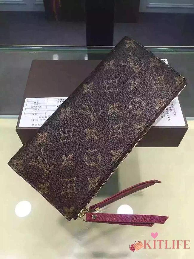Forubags Louis Vuitton Monogram Canvas Adele Wallet M61269 Fuchsia - 1