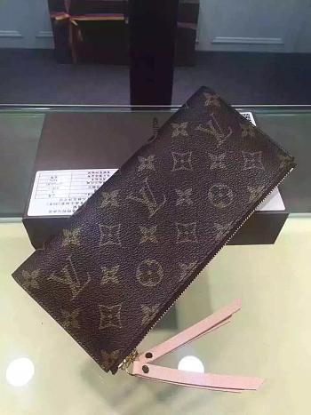 Forubags Louis Vuitton Monogram Canvas Adele Wallet Pink