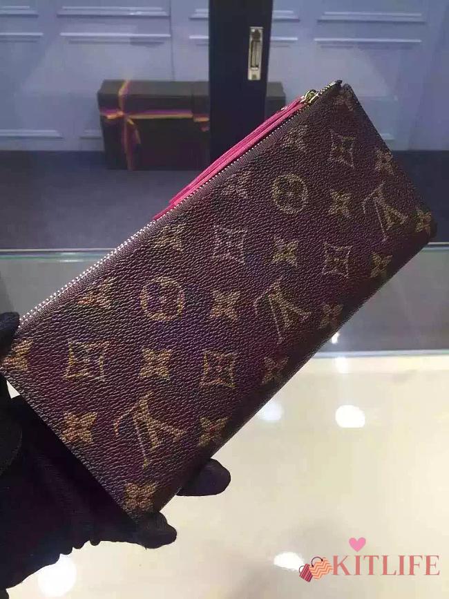 Forubags Louis Vuitton Monogram Canvas Adele Wallet Rosy - 1