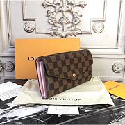 FORUBAGS LOUIS VUITTON DAMIER EBENE CANVAS SARAH WALLET N60114  - 6