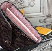 FORUBAGS LOUIS VUITTON DAMIER EBENE CANVAS SARAH WALLET N60114  - 5