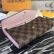 FORUBAGS LOUIS VUITTON DAMIER EBENE CANVAS SARAH WALLET N60114  - 2