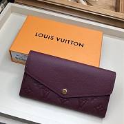 FORUBAGS LOUIS VUITTON SARAH WALLET Burgundy - 1