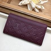 FORUBAGS LOUIS VUITTON SARAH WALLET Burgundy - 6