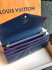  FORUBAGS LOUIS VUITTON SARAH WALLET M62125 Navy Blue - 5