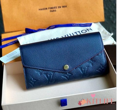 FORUBAGS LOUIS VUITTON SARAH WALLET M62125 Navy Blue - 1