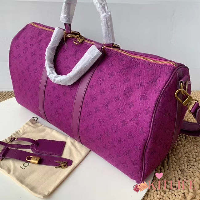 FORUBAGS LOUIS VUITTON KEEPALL BANDOULIÈRE 50 PURPLE - 1