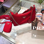 FORUBAGS-1 PRADA NYLON HOBO BAG - 6