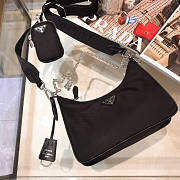 FORUBAGS-5 PRADA NYLON HOBO BAG - 1