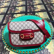 Forubags Gucci 1955 Horsebit Small Shoulder Bag 25cm Brown/Red - 1