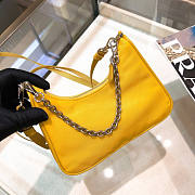 PRADA RE-EDITION 2005 NYLON YELLOW SHOULDER BAG - 4