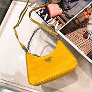 PRADA RE-EDITION 2005 NYLON YELLOW SHOULDER BAG - 3