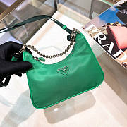 PRADA RE-EDITION 2005 NYLON GREEN SHOULDER BAG - 1