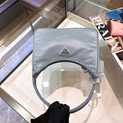 PRADA RE-EDITION 2005 NYLON AND SAFFIANO LEATHER BLUE BAG - 5