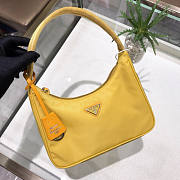 PRADA RE-EDITION 2005 NYLON AND SAFFIANO LEATHER YELLOW BAG - 1