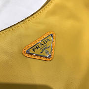 PRADA RE-EDITION 2005 NYLON AND SAFFIANO LEATHER YELLOW BAG - 4