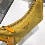 PRADA RE-EDITION 2005 NYLON AND SAFFIANO LEATHER YELLOW BAG - 5