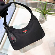 PRADA RE-EDITION 2005 NYLON AND SAFFIANO LEATHER BLACK HANDBAG - 1