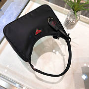 PRADA RE-EDITION 2005 NYLON AND SAFFIANO LEATHER BLACK HANDBAG - 6
