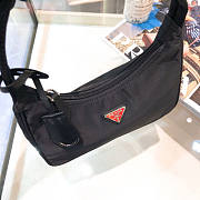 PRADA RE-EDITION 2005 NYLON AND SAFFIANO LEATHER BLACK HANDBAG - 5