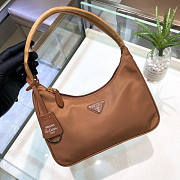 PRADA RE-EDITION 2005 NYLON AND SAFFIANO LEATHER BROWN BAG - 1