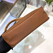 PRADA RE-EDITION 2005 NYLON AND SAFFIANO LEATHER BROWN BAG - 5