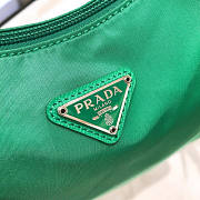 PRADA RE-EDITION 2005 NYLON AND SAFFIANO LEATHER GREEN BAG - 2