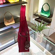 PRADA RE-EDITION 2005 NYLON AND SAFFIANO LEATHER BURGUNDY BAG - 4