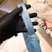 PRADA RE-EDITION 2005 NYLON AND SAFFIANO LIGHT BLUE BAG - 4