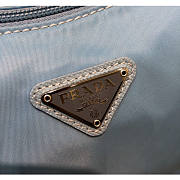 PRADA RE-EDITION 2005 NYLON AND SAFFIANO LIGHT BLUE BAG - 2