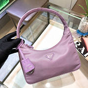 PRADA RE-EDITION 2005 NYLON AND SAFFIANO LEATHER PURPLE BAG - 1