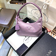 PRADA RE-EDITION 2005 NYLON AND SAFFIANO LEATHER PURPLE BAG - 2