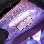 PRADA RE-EDITION 2005 NYLON AND SAFFIANO LEATHER PURPLE BAG - 5