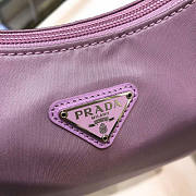 PRADA RE-EDITION 2005 NYLON AND SAFFIANO LEATHER PURPLE BAG - 6