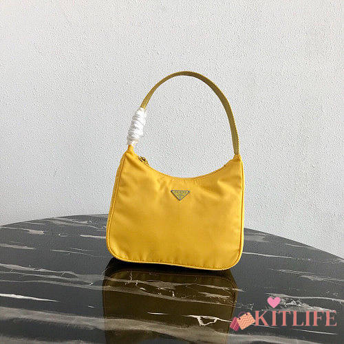 PRADA RE-EDITION 2000 NYLON YELLOW BAG - 1