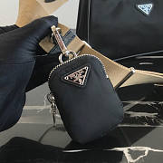 PRADA NYLON HOBO BAG WITH GREY STRAP - 5