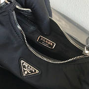 PRADA NYLON HOBO BAG WITH GREY STRAP - 6