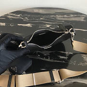 PRADA NYLON HOBO BAG WITH GREY STRAP - 3