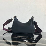PRADA NYLON HOBO BAG WITH PURPLE STRAP - 6