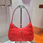 PRADA NYLON AND SAFFIANO LEATHER BAG RED - 1