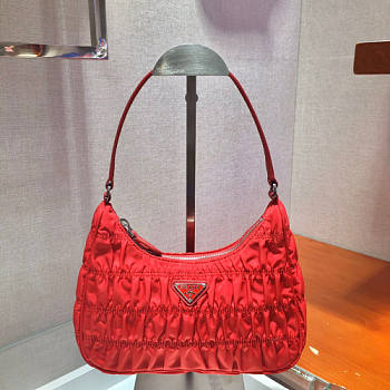 PRADA NYLON AND SAFFIANO LEATHER BAG RED