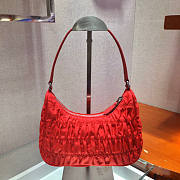 PRADA NYLON AND SAFFIANO LEATHER BAG RED - 3