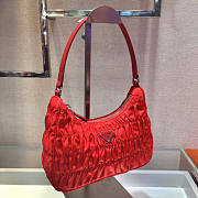 PRADA NYLON AND SAFFIANO LEATHER BAG RED - 2