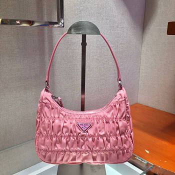 PRADA NYLON AND SAFFIANO LEATHER BAG PINK 