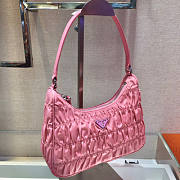 PRADA NYLON AND SAFFIANO LEATHER BAG PINK  - 4