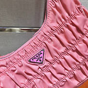 PRADA NYLON AND SAFFIANO LEATHER BAG PINK  - 6