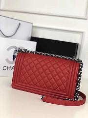 Forubags Chanel Leboy Cavair leather Red Bag 25cm - 3